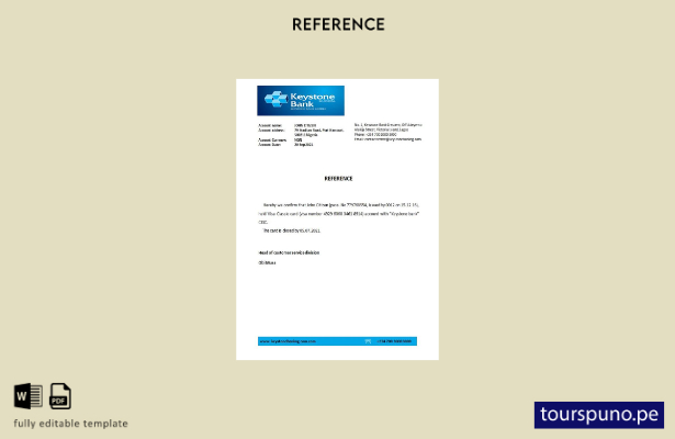 lista para imprimir plantilla de referencia de cierre del banco Keystone de Nige